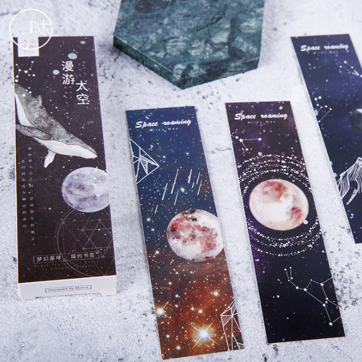 bookmark sách vở thể loại vũ trụ bí hiểm